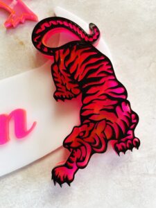 Laser cut tiger